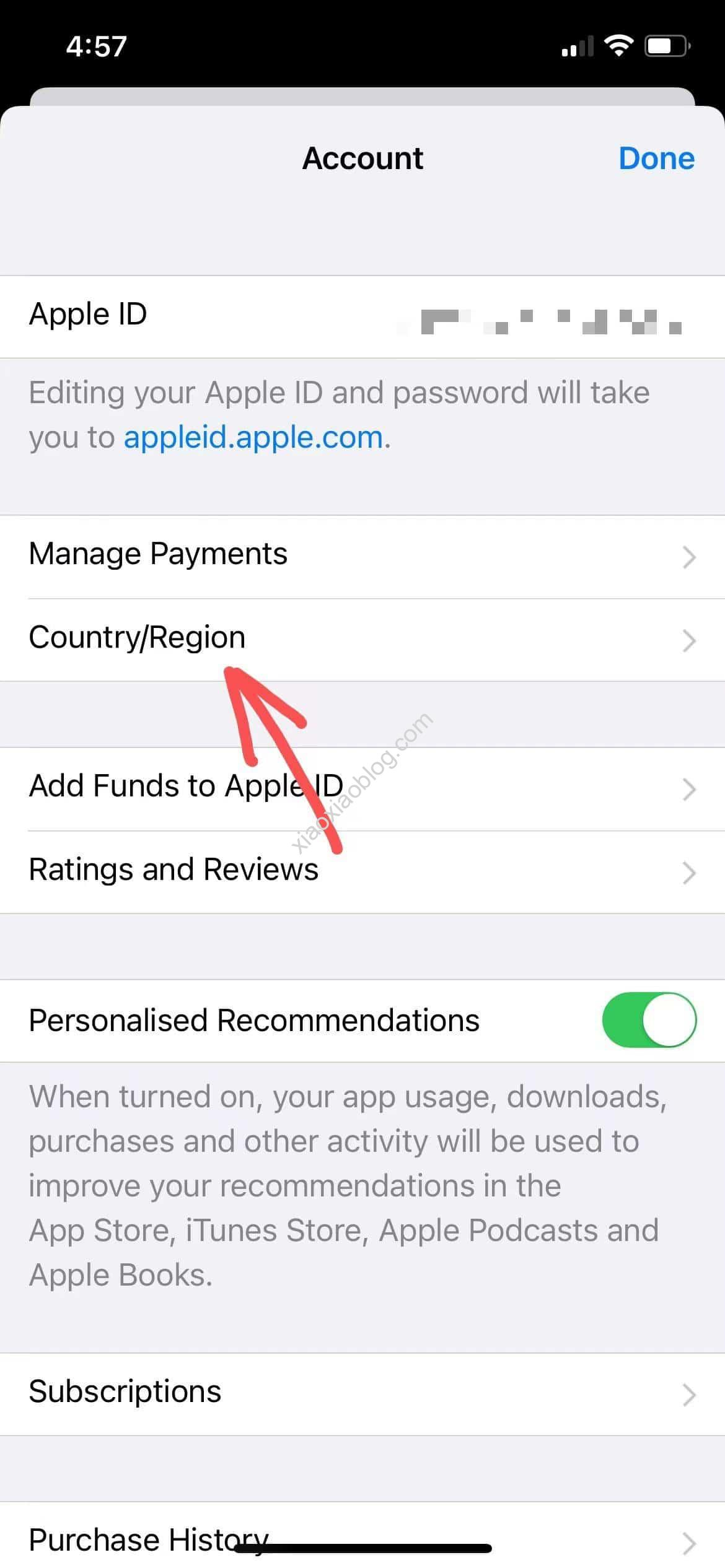 如何修改Apple ID国家地区