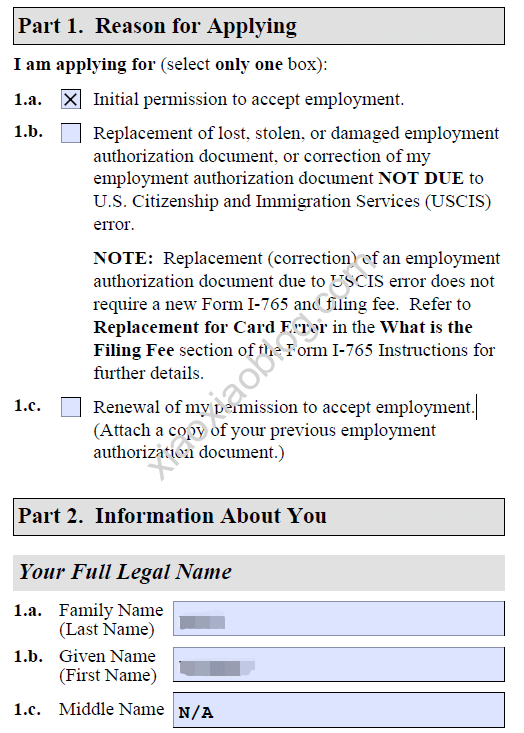 如何申请美国EAD卡最全攻略I-765表格填写攻略